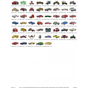Package Classic Cars 01 Embroidery Designs